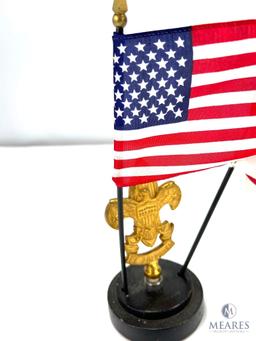 Be Present BSA Plaque with BSA Flag and USA Flag