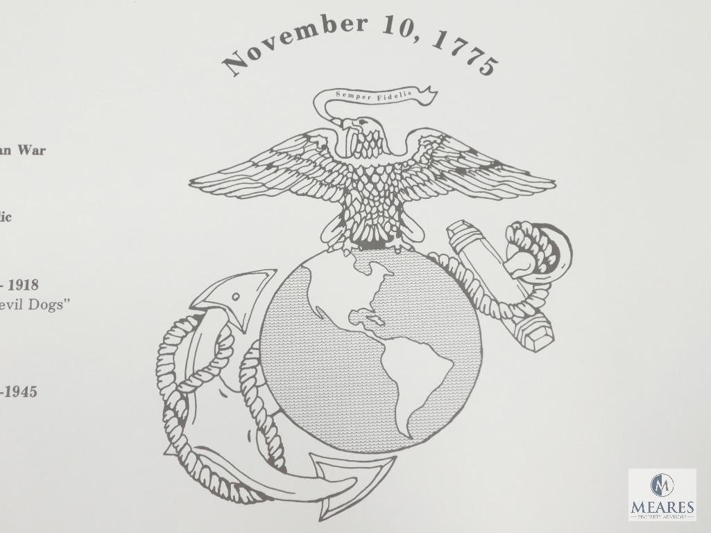 Two Maps "USMC Around the World", and "Murphy's Law of Combat"
