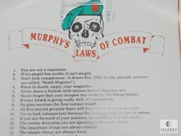 Two Maps "USMC Around the World", and "Murphy's Law of Combat"