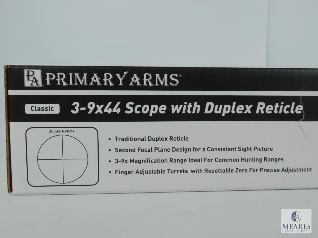 Primary Arms 3-9x44 Scope with Duplex Reticle
