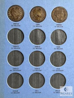 Incomplete - Barber Half Dollar Book with Four Halves