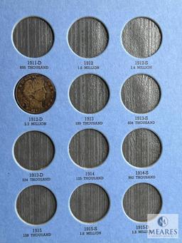 Incomplete - Barber Half Dollar Book with Four Halves