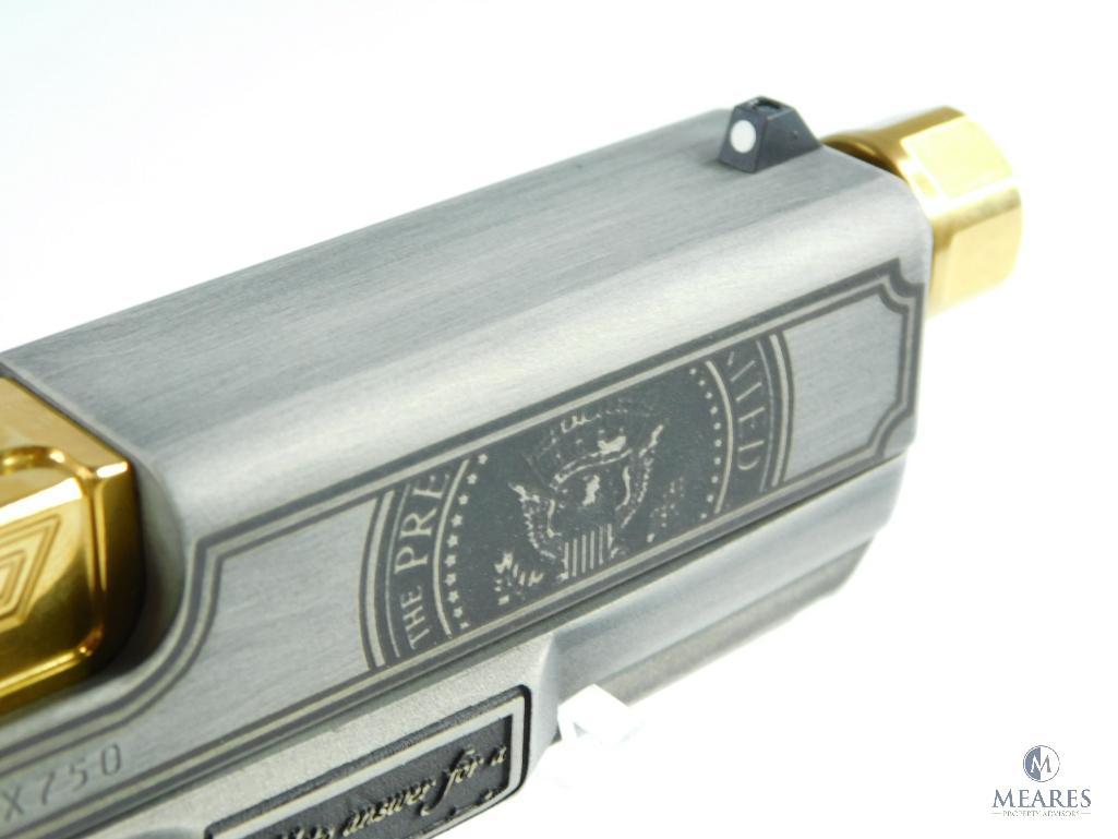 NEW - Glock 19 Gen 3 Custom "Trump 2024" Compact Handgun 9mm Luger 15rd - 4.6" Gold Barrel