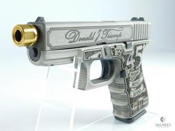 NEW - Glock 19 Gen 3 Custom "Trump 2024" Compact Handgun 9mm Luger 15rd - 4.6" Gold Barrel