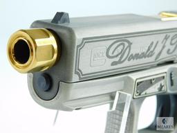 NEW - Glock 19 Gen 3 Custom "Trump 2024" Compact Handgun 9mm Luger 15rd - 4.6" Gold Barrel