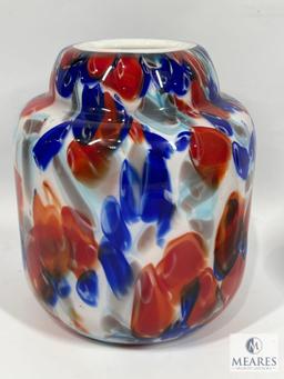 Two Decorator Art Glass Vases