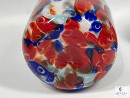Two Decorator Art Glass Vases