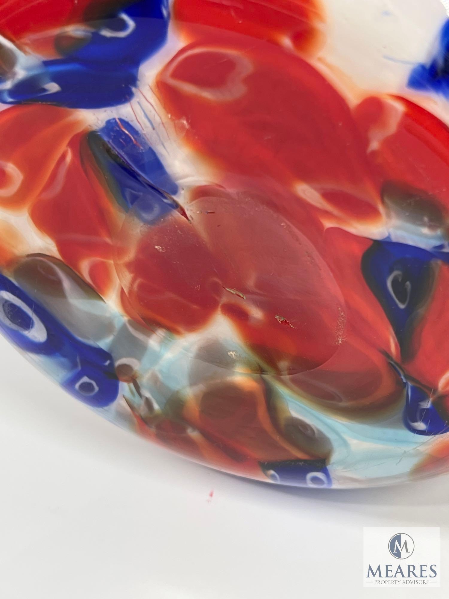 Two Decorator Art Glass Vases