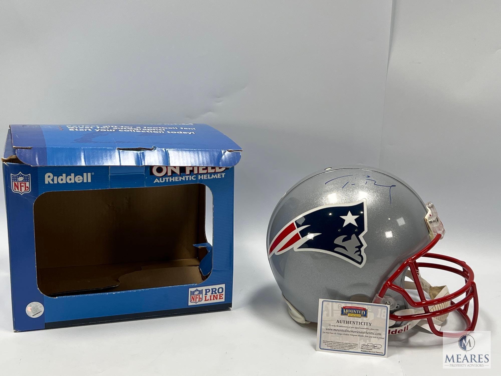 Tom Brady Patriots Helmet - Smudged Signature