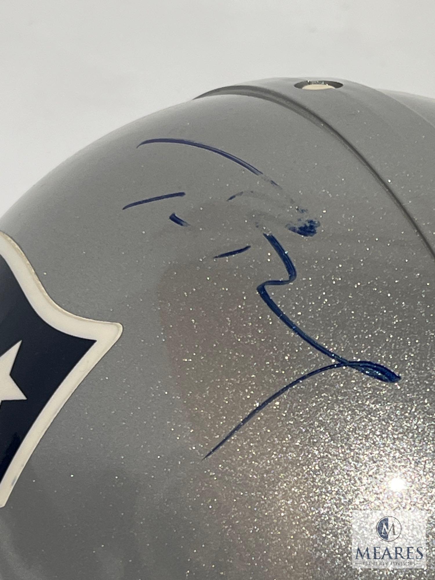 Tom Brady Patriots Helmet - Smudged Signature