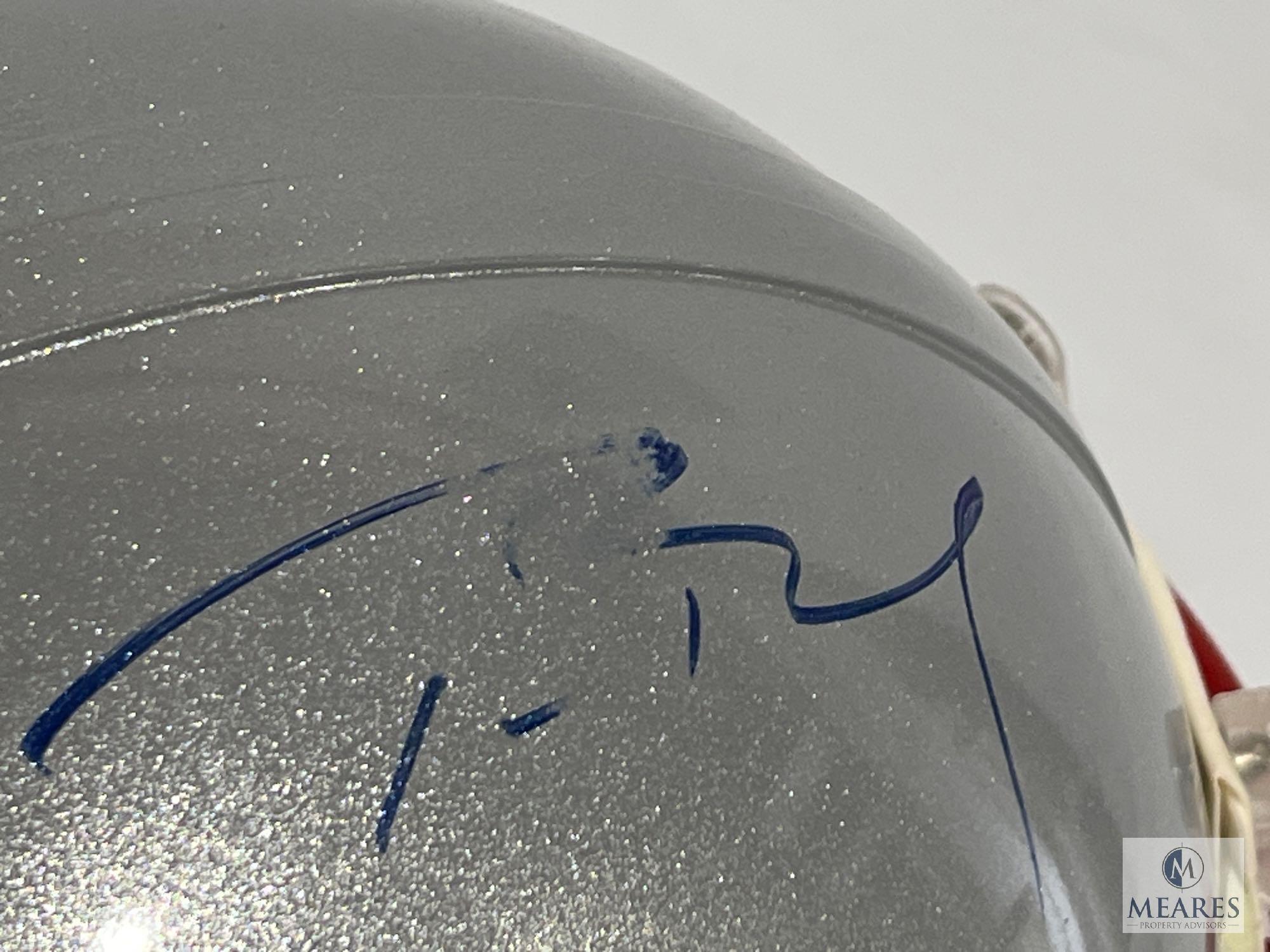 Tom Brady Patriots Helmet - Smudged Signature