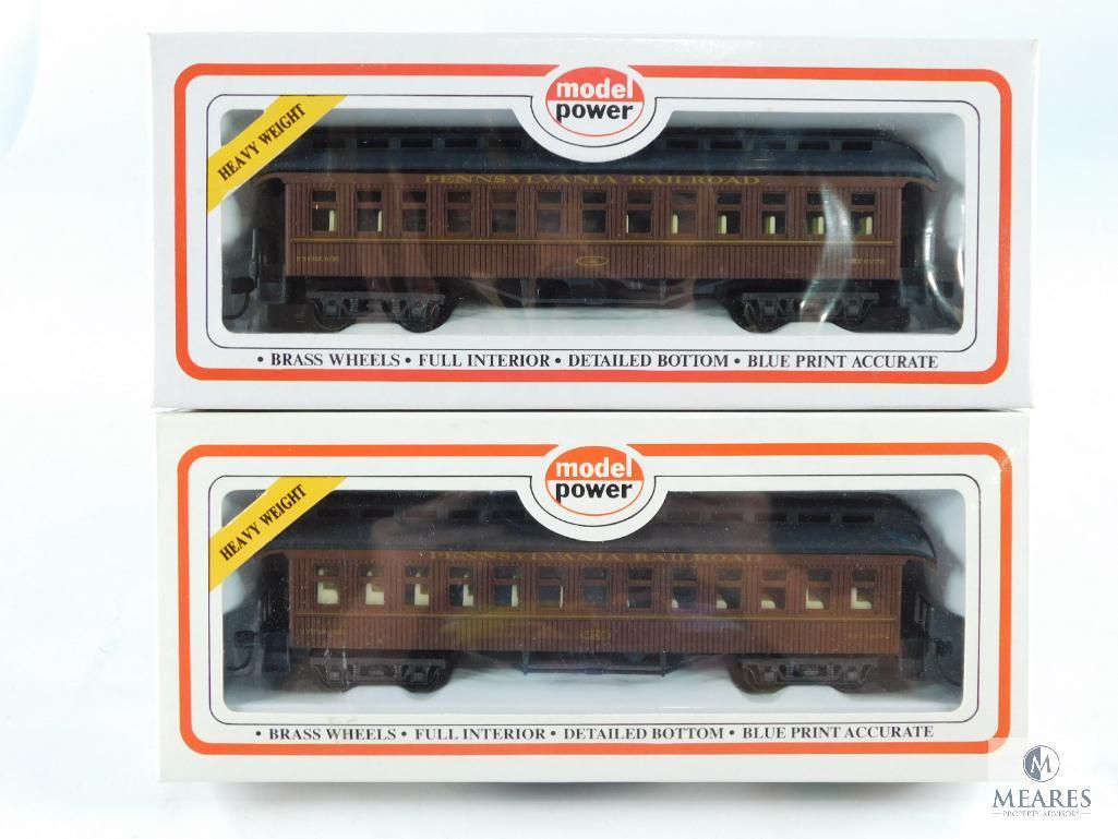 Two Model Power HO Scale Pennsylvania Railroad 45' Heavyweight Open Vestible Passenger Car
