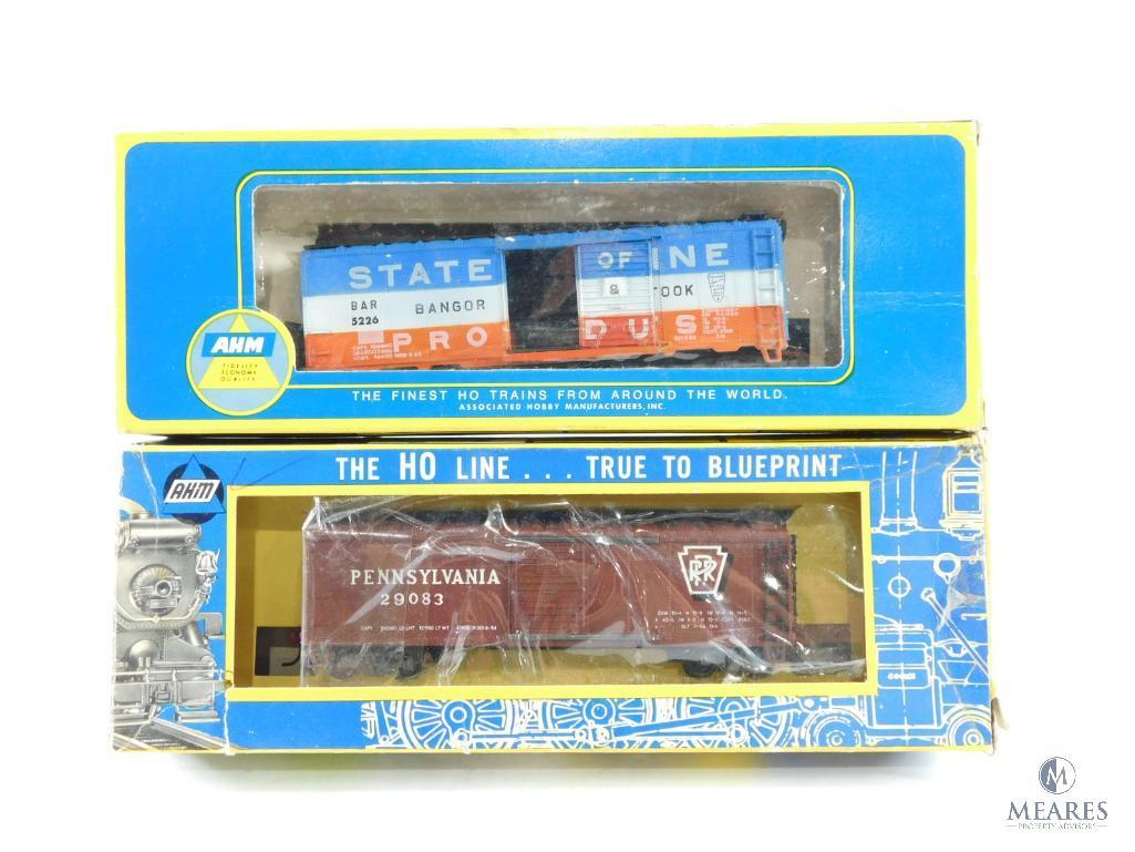 Two AHM HO Scale Box Cars