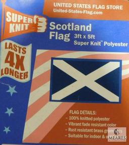 3'x5' Scotland Flag with Two Brass Grommets