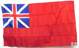 3'X5' PN Colonial Red Ensign Flag with Two Brass Grommets