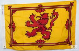 2'x3' Nylon Scotland Rampart Lion Flag with Two Brass Grommets