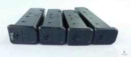 Four Glock Mags, One 9MM 27 Rounds, Three 9MM 21 Rounds