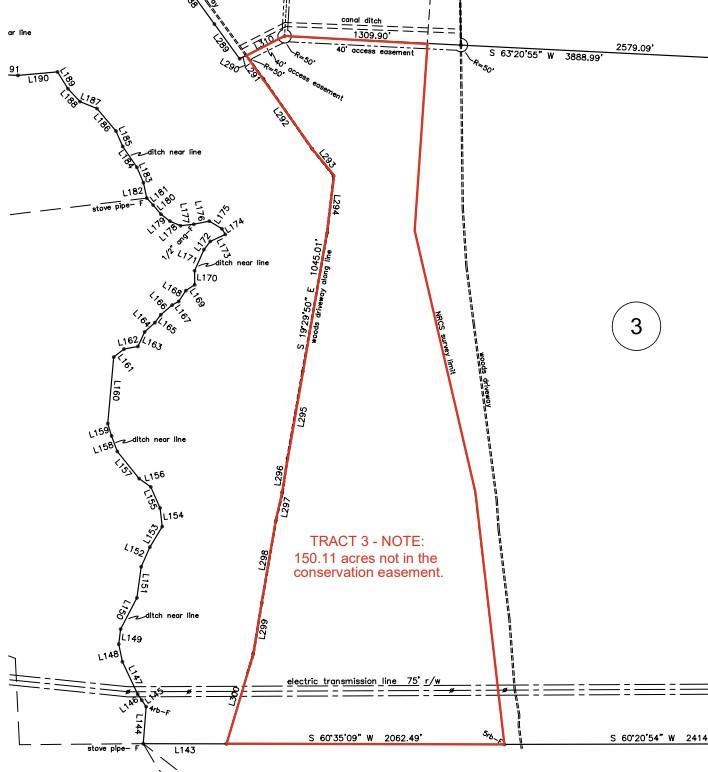 Tract 3 - 708.92 Acres - (150.11 Outside of the Conservation Easement)
