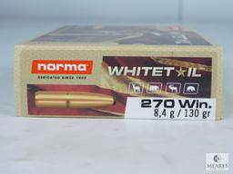 20 Rounds Norma Whitetail 270 Winchester, 130 Grain