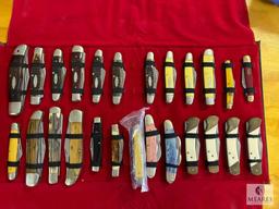 Knife Collection of 25 Folding Pocket Knives - 10 are Case Brand