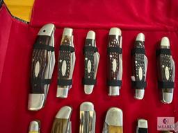 Knife Collection of 25 Folding Pocket Knives - 10 are Case Brand