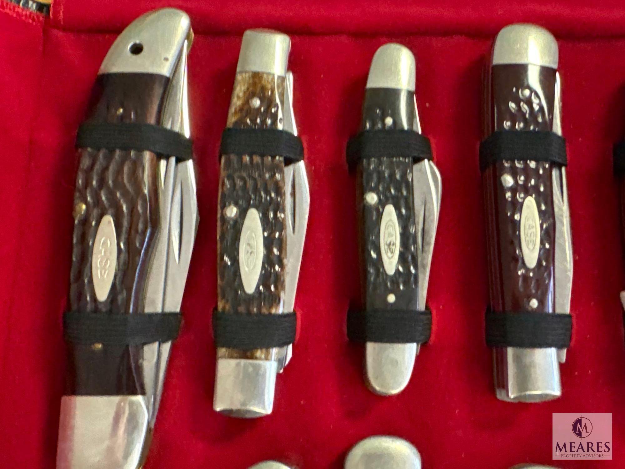 Knife Collection of 25 Folding Pocket Knives - 10 are Case Brand