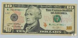 2013 Ft. Worth $10.00 Federal Reserve Star Note