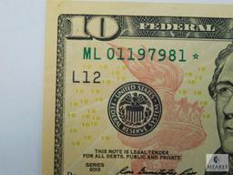 2013 Ft. Worth $10.00 Federal Reserve Star Note