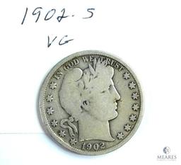1902-S Barber Half Dollar