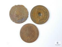 Three Mixed Indian Head Cents