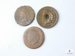 Three Mixed Indian Head Cents