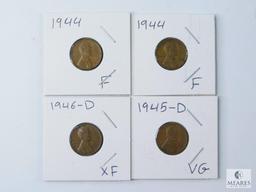 Lincoln Wheat Cents - (2) 1944, 1945-D and 1946-D