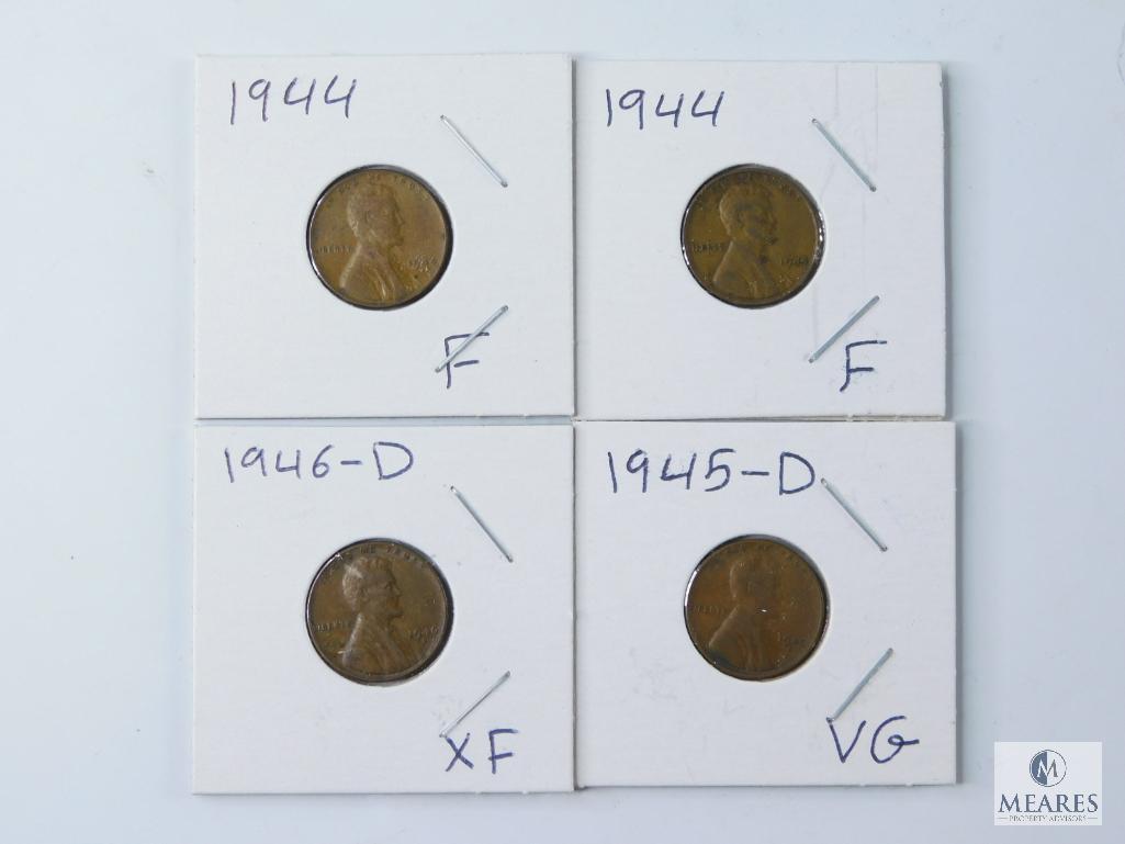 Lincoln Wheat Cents - (2) 1944, 1945-D and 1946-D