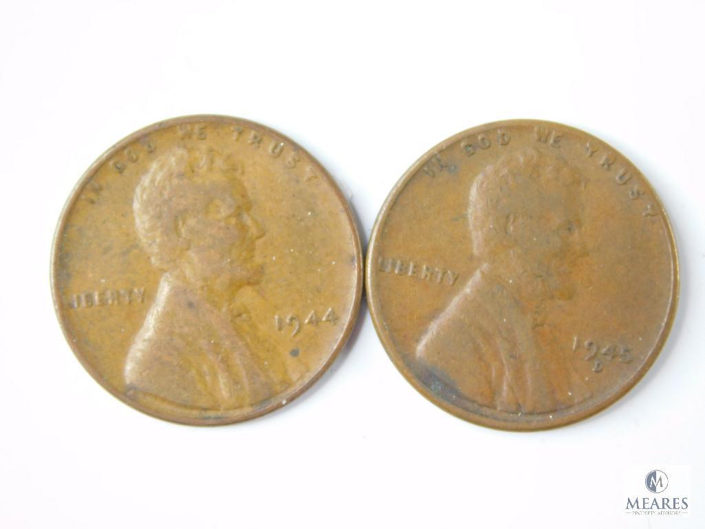 Lincoln Wheat Cents - (2) 1944, 1945-D and 1946-D