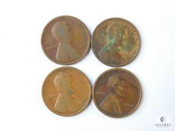 Group of Four Mixed Lincoln Wheat Cents