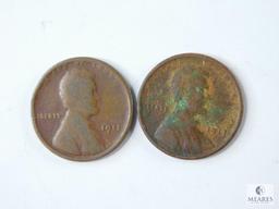 Group of Four Mixed Lincoln Wheat Cents