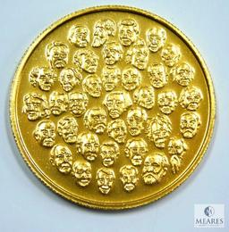 1789-1989 The 39 Presidents Of The U.S. Each One Pictured On This Dollar Size Token