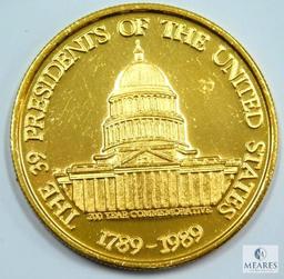 1789-1989 The 39 Presidents Of The U.S. Each One Pictured On This Dollar Size Token