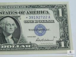 Two Sequential 1957 $1.00 Silver Certificate, STAR NOTES, Crisp UNC.
