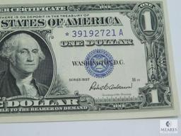 Two Sequential 1957 $1.00 Silver Certificate, STAR NOTES, Crisp UNC.