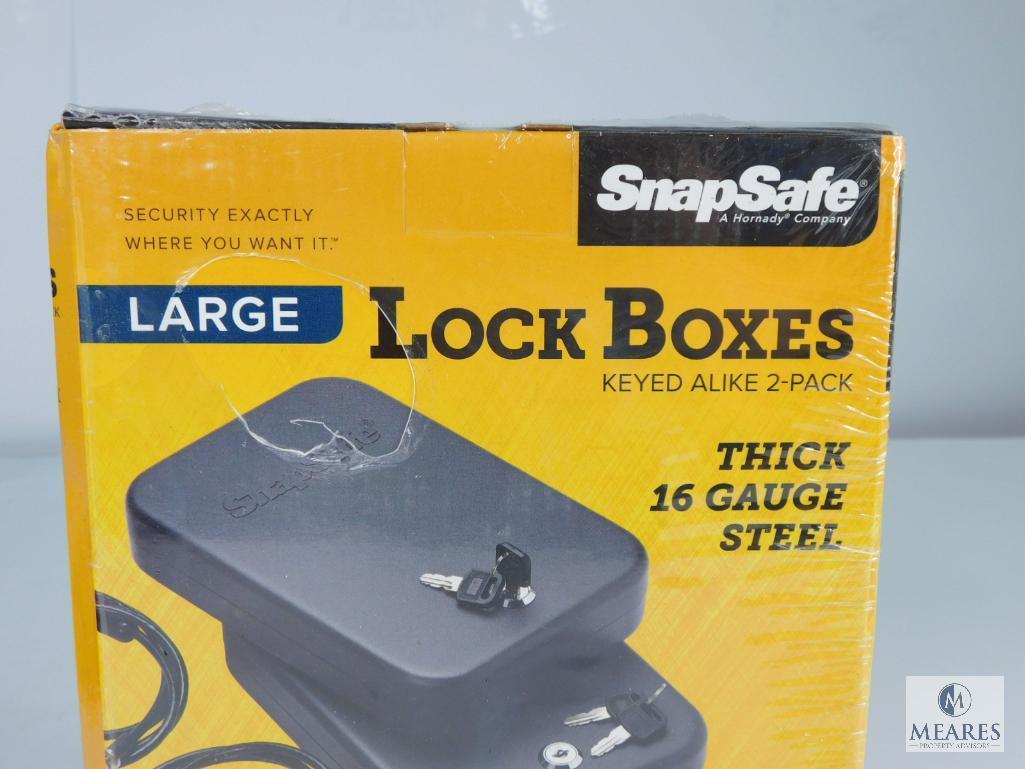 Set of SnapSafe Lock Boxes with Four Keys, Thick 16 Gauge Steel