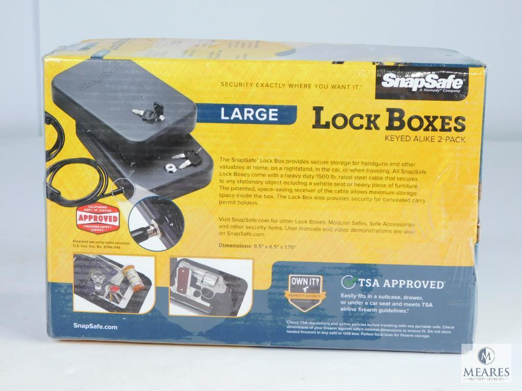 Set of SnapSafe Lock Boxes with Four Keys, Thick 16 Gauge Steel