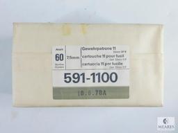 60 Rounds of 7.5mm Ammunition in Original Unopened Packaging