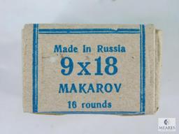 Box of Russian 9x18 Makarov Ammunition (16 Rounds)