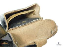 Group of Two Three-compartment Leather Ammunition Pouches