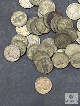 Roll of Mixed Date Wartime Silver Alloy Nickels