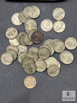 Roll of Mixed Date Wartime Silver Alloy Nickels