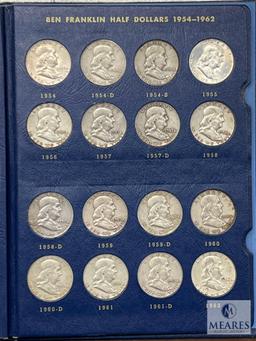 Franklin Half Dollar Collector Book with 34 Coins