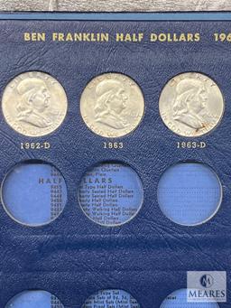 Franklin Half Dollar Collector Book with 34 Coins