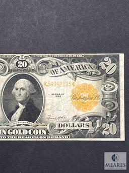 Series 1922 US $20 Large Format Gold Certificate